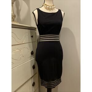 Marciano Dress Women's Sz S Black Bodycon Sheath Sleeveless Mesh